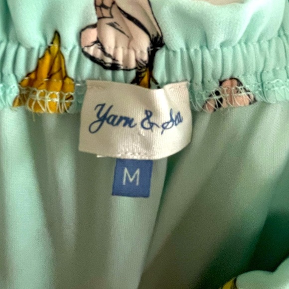 Yarn & Sea Teal Chiffon Lined Hi-Low Fairy Coquette Garden Dress Women’s Size M - Picture 5 of 6